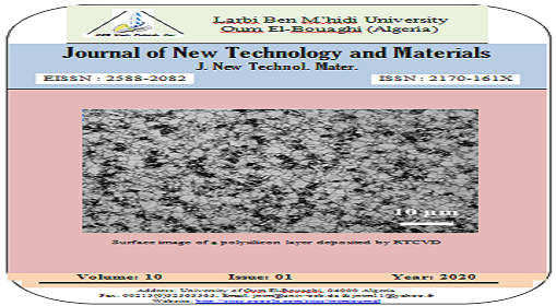 Journal of New Technology and Materials (JNTM)