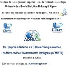 1er Symposium National sur l’OptoélectroniqueAvancée, les Micro-ondes et l’Automatisation Intelligente (AOMIA’26)